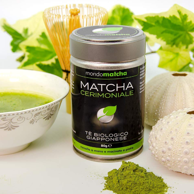 Tè Matcha 100% biologico, 80g [qualità cerimoniale]. Tè verde biologico in  polvere dal Giappone. Tè Matcha biologico. Tè verde Matcha 100% naturale.